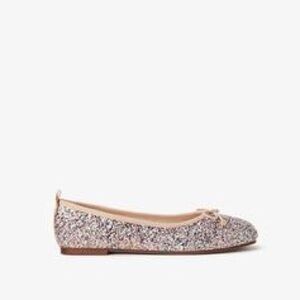 Zara girls pink glitter flats